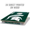YouTheFan NCAA 2’ x 3’ Wood Cornhole Game with Logo Bags(Michigan State Spartans)