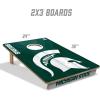 YouTheFan NCAA 2’ x 3’ Wood Cornhole Game with Logo Bags(Michigan State Spartans)