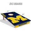 YouTheFan NCAA 2’ x 3’ Wood Cornhole Game with Logo Bags(Michigan Wolverines)