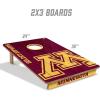 YouTheFan NCAA 2’ x 3’ Wood Cornhole Game with Logo Bags(Minnesota Golden Gophers)
