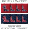 YouTheFan NCAA 2’ x 3’ Wood Cornhole Game with Logo Bags(Mississippi Rebels)