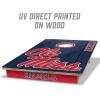 YouTheFan NCAA 2’ x 3’ Wood Cornhole Game with Logo Bags(Mississippi Rebels)