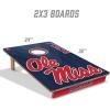 YouTheFan NCAA 2’ x 3’ Wood Cornhole Game with Logo Bags(Mississippi Rebels)