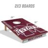 YouTheFan NCAA 2’ x 3’ Wood Cornhole Game with Logo Bags(Mississippi State Bulldogs)