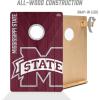 YouTheFan NCAA 2’ x 3’ Wood Cornhole Game with Logo Bags(Mississippi State Bulldogs)