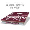 YouTheFan NCAA 2’ x 3’ Wood Cornhole Game with Logo Bags(Mississippi State Bulldogs)