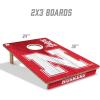 YouTheFan NCAA 2’ x 3’ Wood Cornhole Game with Logo Bags(Nebraska Cornhuskers)