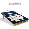 YouTheFan NCAA 2’ x 3’ Wood Cornhole Game with Logo Bags(Notre Dame Fighting Irish)