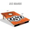 YouTheFan NCAA 2’ x 3’ Wood Cornhole Game with Logo Bags(Oklahoma State Cowboys)