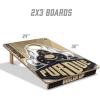 YouTheFan NCAA 2’ x 3’ Wood Cornhole Game with Logo Bags(Purdue Boilermakers)
