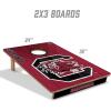 YouTheFan NCAA 2’ x 3’ Wood Cornhole Game with Logo Bags(South Carolina Gamecocks)