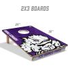 YouTheFan NCAA 2’ x 3’ Wood Cornhole Game with Logo Bags(TCU Horned Frogs)