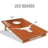 YouTheFan NCAA 2’ x 3’ Wood Cornhole Game with Logo Bags(Texas Longhorns)