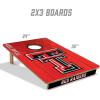 YouTheFan NCAA 2’ x 3’ Wood Cornhole Game with Logo Bags(Texas Tech Red Raiders)