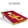 YouTheFan NCAA 2’ x 3’ Wood Cornhole Game with Logo Bags(USC Trojans)
