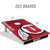 YouTheFan NCAA 2’ x 3’ Wood Cornhole Game with Logo Bags(Utah Utes)