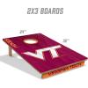 YouTheFan NCAA 2’ x 3’ Wood Cornhole Game with Logo Bags(Virginia Tech Hokies)