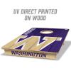 YouTheFan NCAA 2’ x 3’ Wood Cornhole Game with Logo Bags(Washington Huskies)