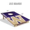 YouTheFan NCAA 2’ x 3’ Wood Cornhole Game with Logo Bags(Washington Huskies)
