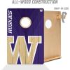 YouTheFan NCAA 2’ x 3’ Wood Cornhole Game with Logo Bags(Washington Huskies)
