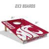 YouTheFan NCAA 2’ x 3’ Wood Cornhole Game with Logo Bags(Washington State Cougars)