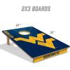 YouTheFan NCAA 2’ x 3’ Wood Cornhole Game with Logo Bags(West Virginia Mountaineers)