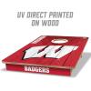 YouTheFan NCAA 2’ x 3’ Wood Cornhole Game with Logo Bags(Wisconsin Badgers)