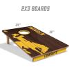 YouTheFan NCAA 2’ x 3’ Wood Cornhole Game with Logo Bags(Wyoming Cowboys)