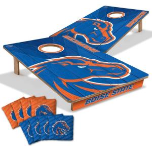 YouTheFan NCAA 2’ x 3’ Wood Cornhole Game with Logo Bags(Boise State Broncos)