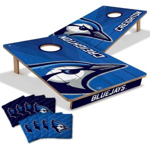 YouTheFan NCAA 2’ x 3’ Wood Cornhole Game with Logo Bags(Creighton Bluejays)