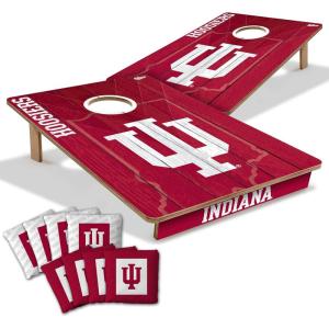 YouTheFan NCAA 2’ x 3’ Wood Cornhole Game with Logo Bags(Indiana Hoosiers)