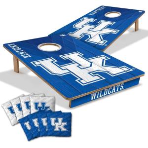 YouTheFan NCAA 2’ x 3’ Wood Cornhole Game with Logo Bags(Kentucky Wildcats)