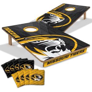YouTheFan NCAA 2’ x 3’ Wood Cornhole Game with Logo Bags(Missouri Tigers)