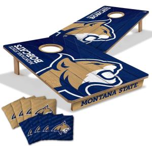 YouTheFan NCAA 2’ x 3’ Wood Cornhole Game with Logo Bags(Montana State Bobcats)