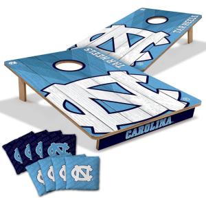 YouTheFan NCAA 2’ x 3’ Wood Cornhole Game with Logo Bags(North Carolina Tar Heels)