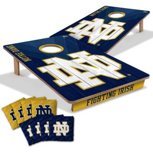YouTheFan NCAA 2’ x 3’ Wood Cornhole Game with Logo Bags(Notre Dame Fighting Irish)