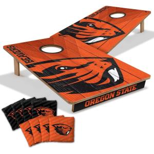 YouTheFan NCAA 2’ x 3’ Wood Cornhole Game with Logo Bags(Oregon State Beavers)