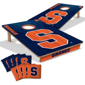 YouTheFan NCAA 2’ x 3’ Wood Cornhole Game with Logo Bags(Syracuse Orange)