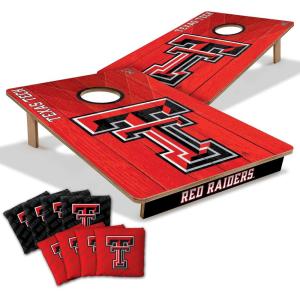 YouTheFan NCAA 2’ x 3’ Wood Cornhole Game with Logo Bags(Texas Tech Red Raiders)
