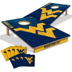 YouTheFan NCAA 2’ x 3’ Wood Cornhole Game with Logo Bags(West Virginia Mountaineers)