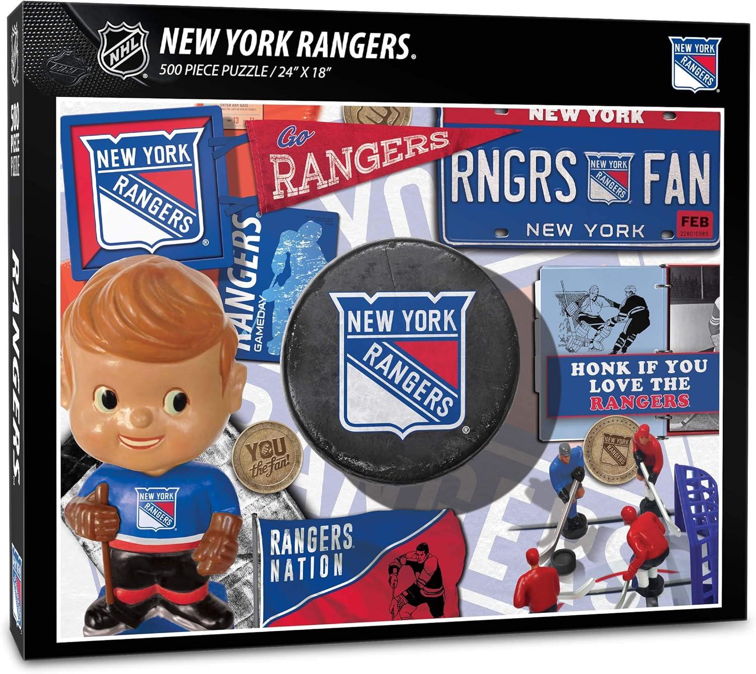 image:imageYouTheFan NHL New York Rangers Retro Series 500pc PuzzleOne Size