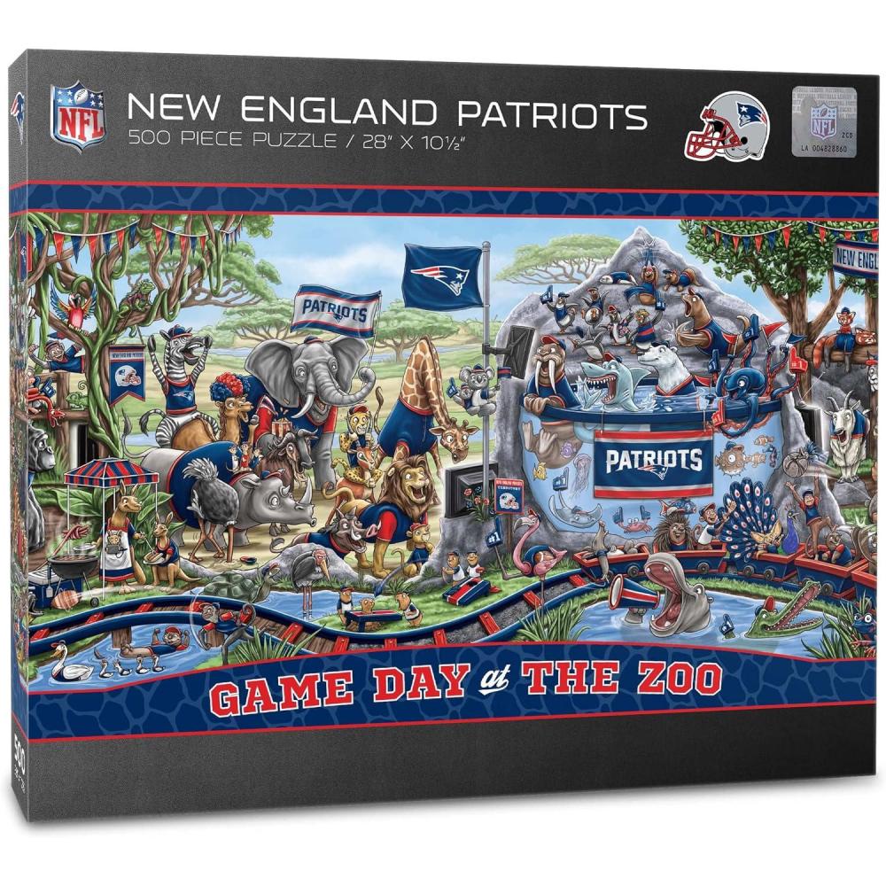 image:imageYouTheFan NFL Game Day at The Zoo 500pc PuzzleNew England Patriots