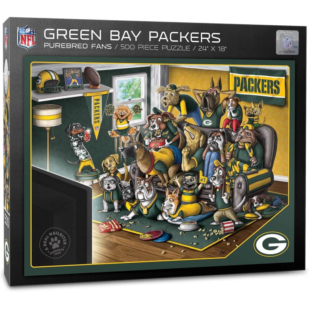 image:imageYouTheFan NFL Purebred Fans 500pc Puzzle A Real NailbiterGreen Bay Packers