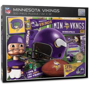 YouTheFan NFL Retro Series Puzzle – 500 Pieces(Minnesota Vikings)