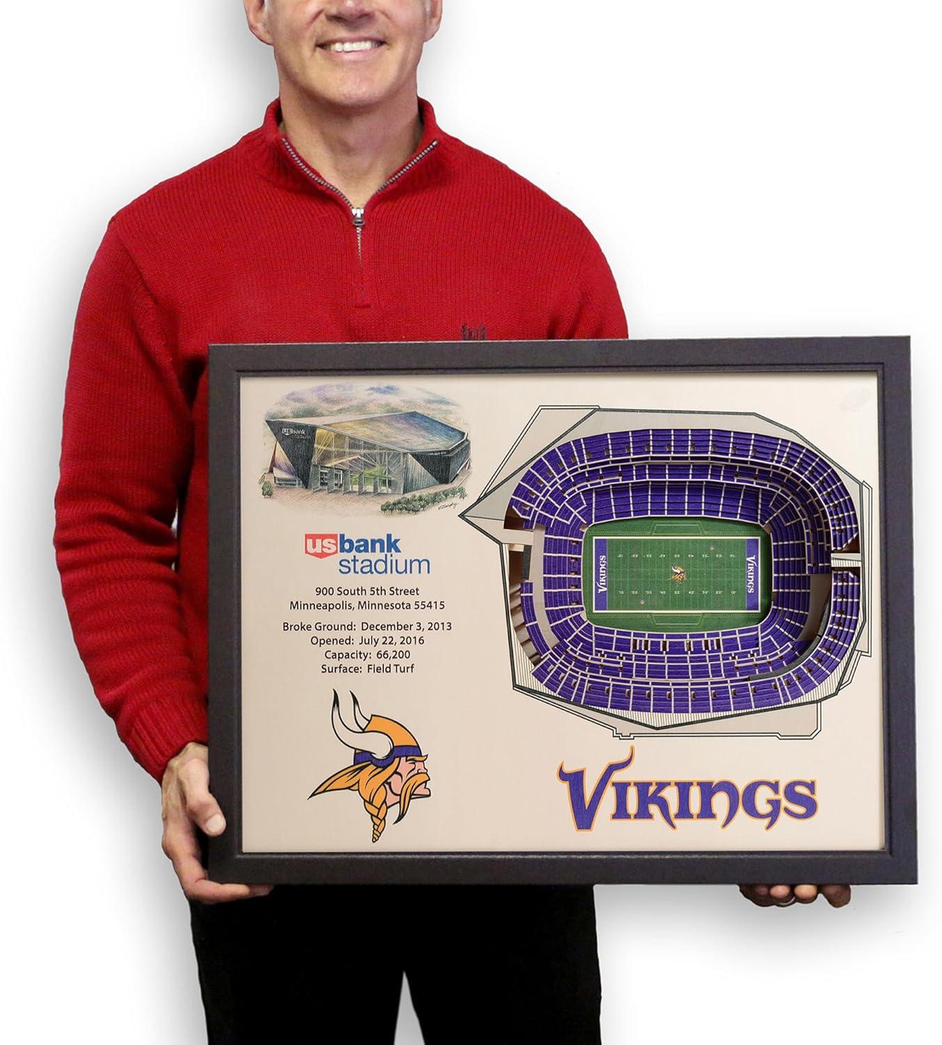 image:imageYouTheFan NFL 25Layer StadiumView Wall ArtMinnesota Vikings