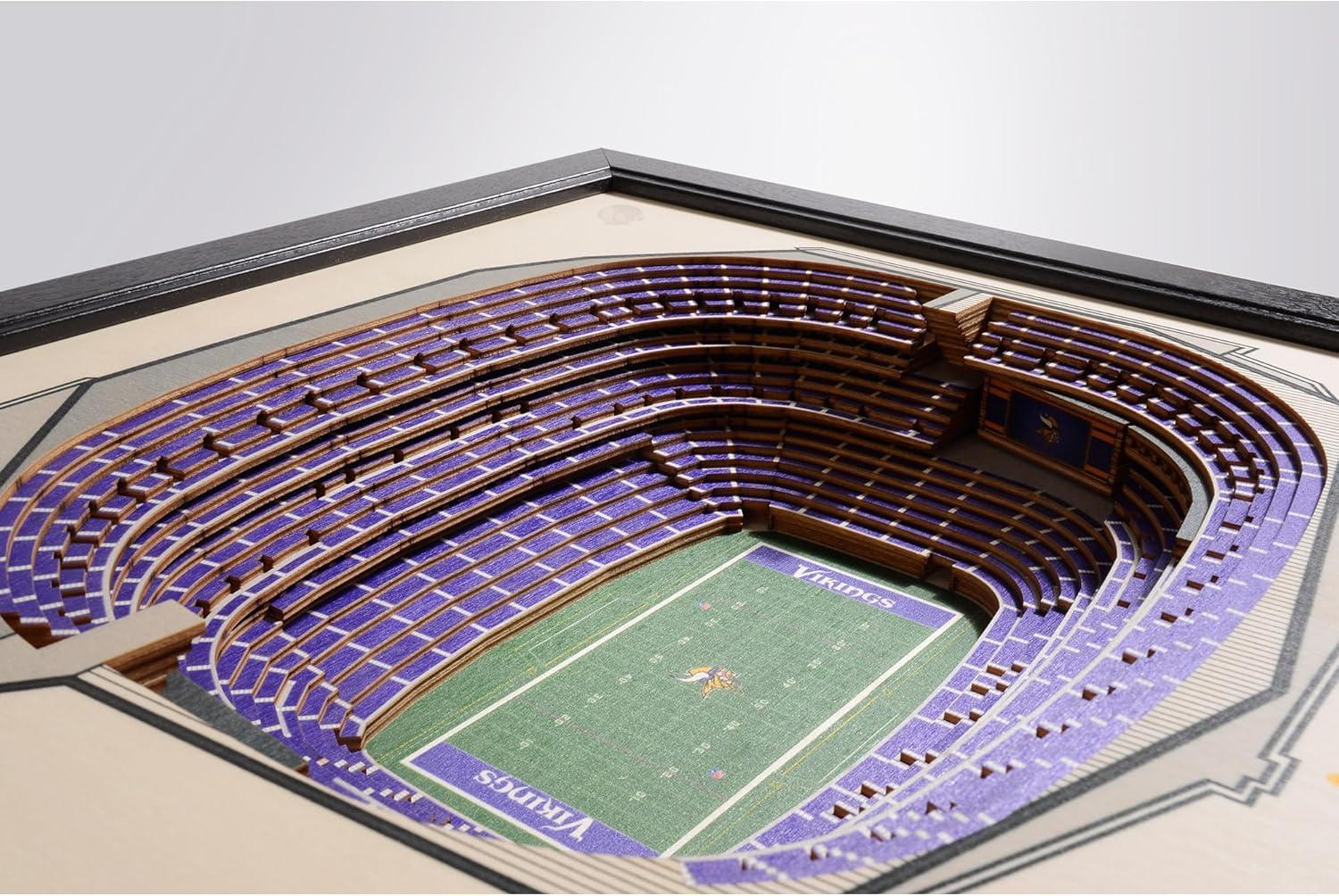 image:imageYouTheFan NFL 25Layer StadiumView Wall ArtMinnesota Vikings