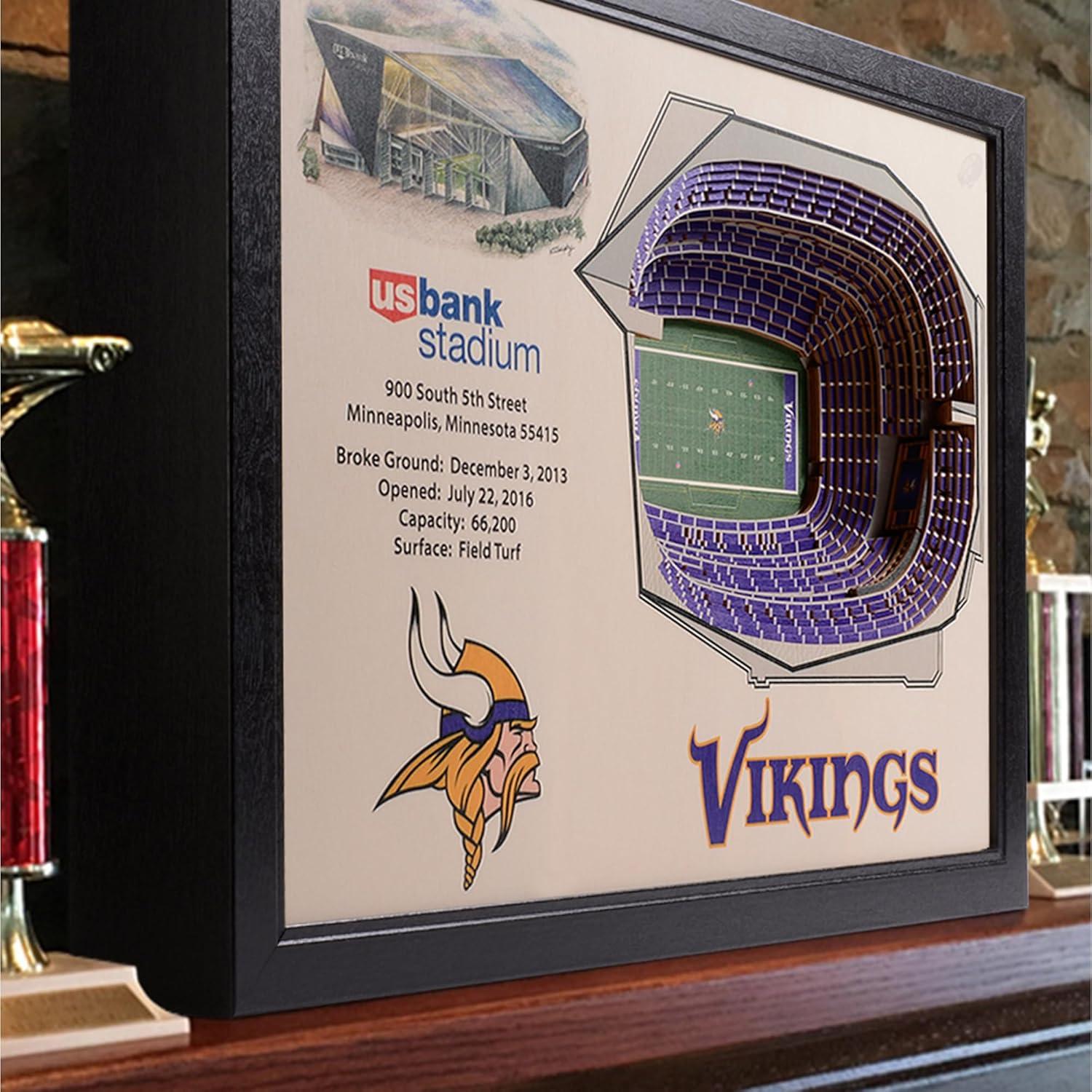 image:imageYouTheFan NFL 25Layer StadiumView Wall ArtMinnesota Vikings