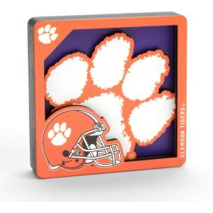 YouTheFan NCAA 3D Logo Series Magnet(Clemson Tigers)