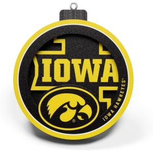YouTheFan NCAA 3D Logo Series Ornament(Iowa Hawkeyes)