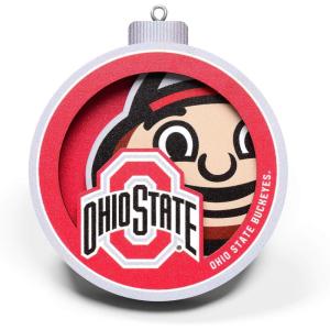 YouTheFan NCAA 3D Logo Series Ornament(Ohio State Buckeyes)